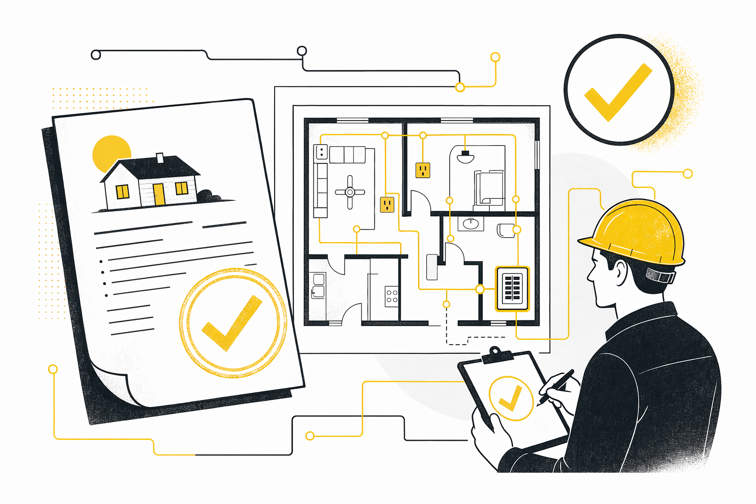 Illustration for Electrical permits & inspections explained