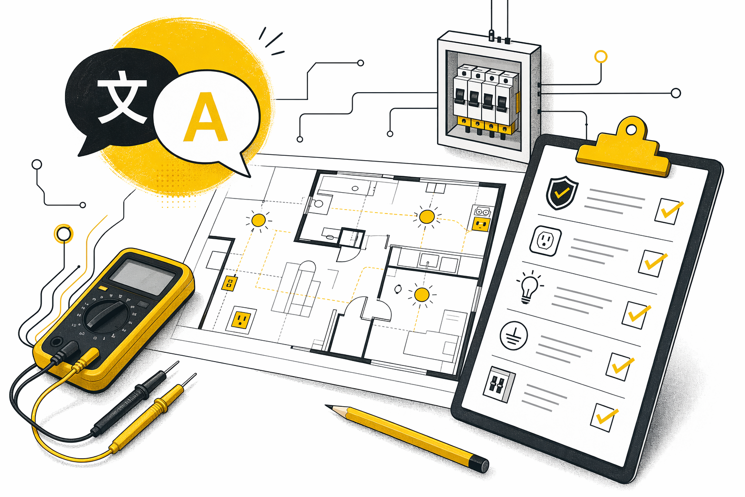 Illustration for Hiring an Electrician as a New US Homeowner