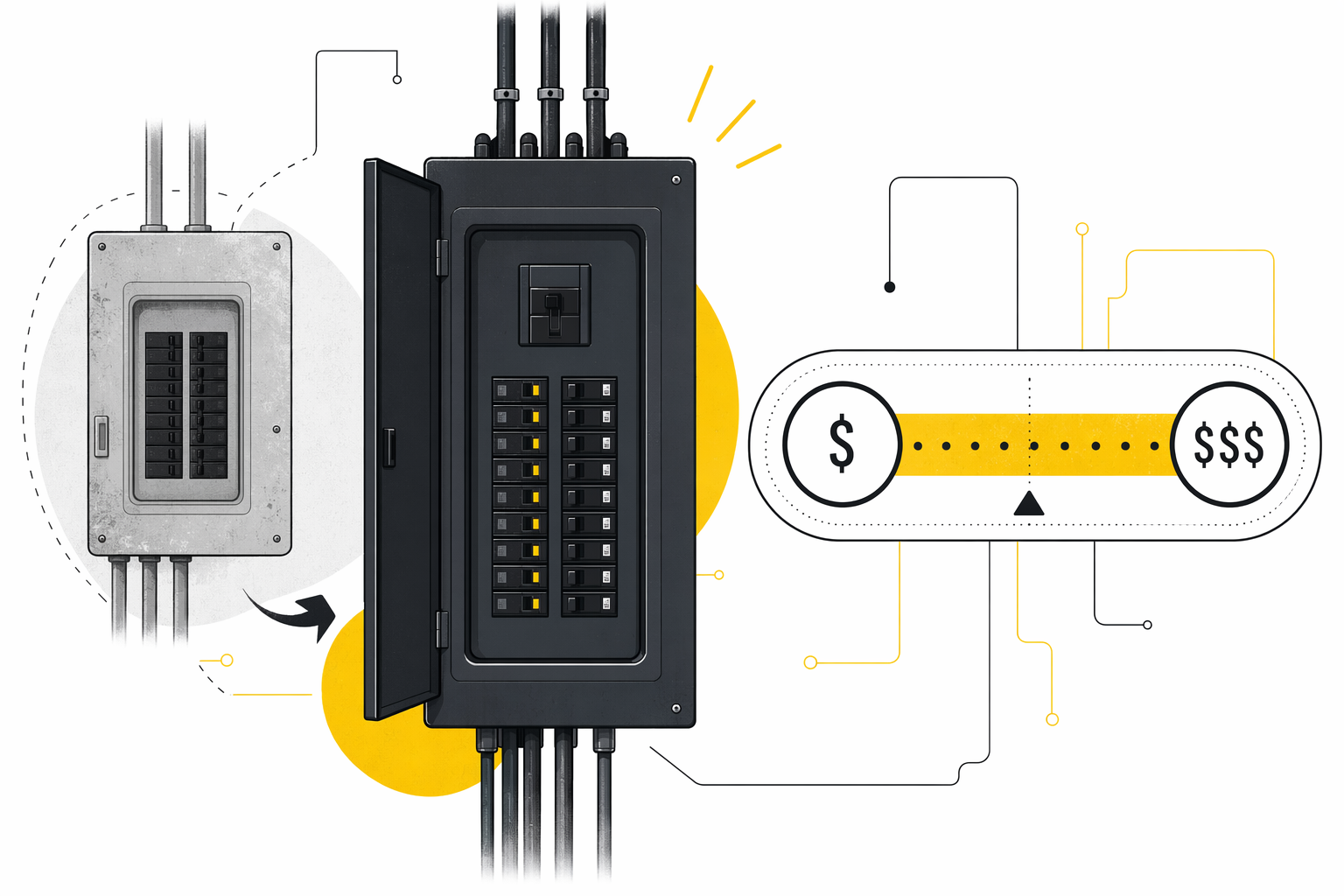 Illustration for How Much Does a Panel Upgrade Cost?