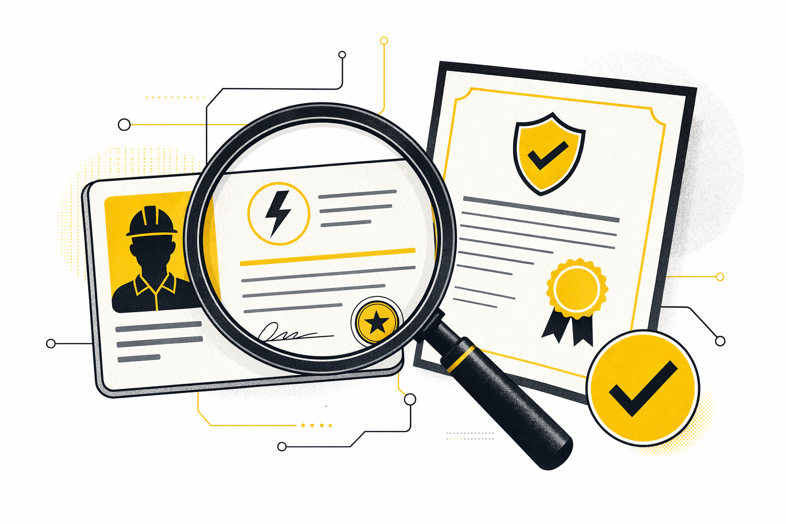 Illustration for How to check an electrician's license